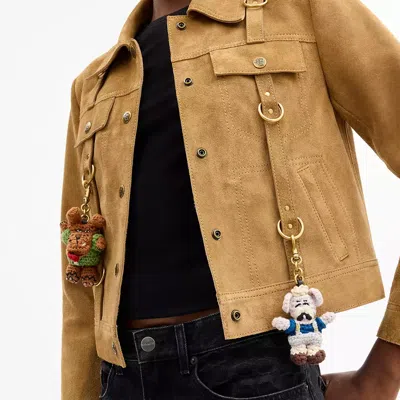 Coach Brain Dead Suede Strap Jacket In Brown