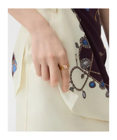 Versace Greca Ring In Multi