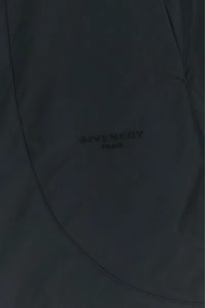 Givenchy Black Tech Fabric Joggers In Blue