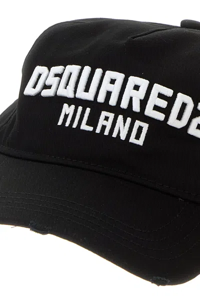 Dsquared2 Dsquared Men Disquared2 Milano Patch Hat In Black
