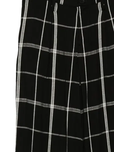 Limi Feu Check-pattern Trousers In Black