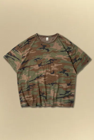 Elwood Slub Print Cotton Crewneck T-shirt In Multi
