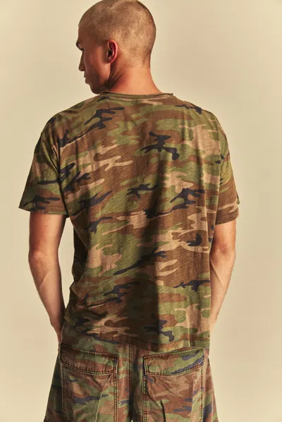 Elwood Slub Print Cotton Crewneck T-shirt In Multi