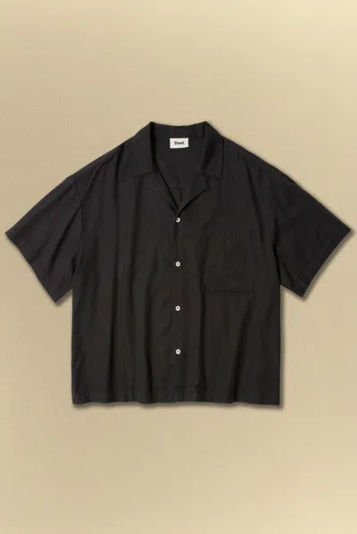 Elwood Boxy Camp Shirt In Black