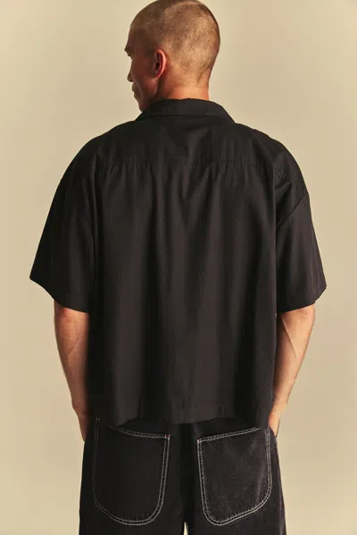 Elwood Boxy Camp Shirt In Black