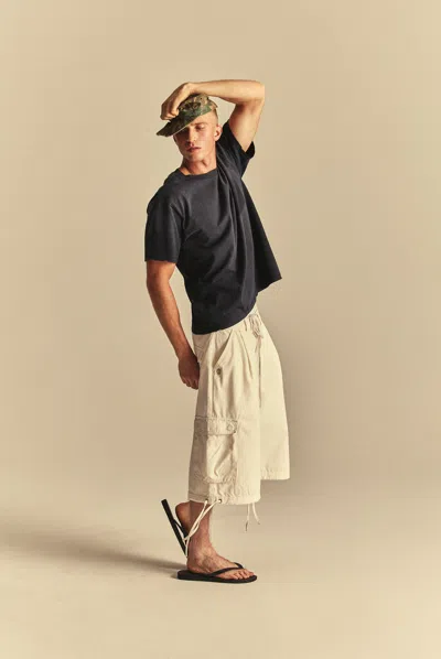 Elwood Baggy Cargo Short In White