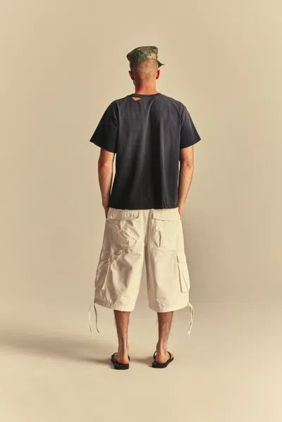Elwood Baggy Cargo Short In White