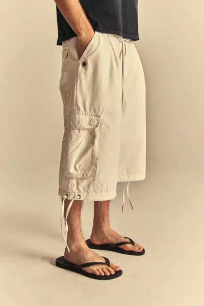 Elwood Baggy Cargo Short In White