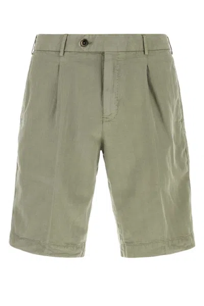 Pt Torino Green Solid Shorts In Green