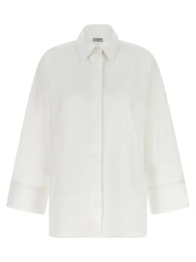 Alberto Biani White Oversized Solid Shirt In White