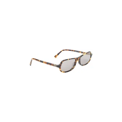 Miu Miu Brown Tortoiseshell Rectangular Sunglasses In Brown