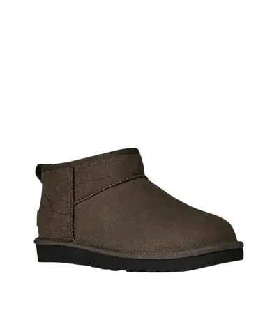 Ugg Ultra Mini Embossed Boots In Brown