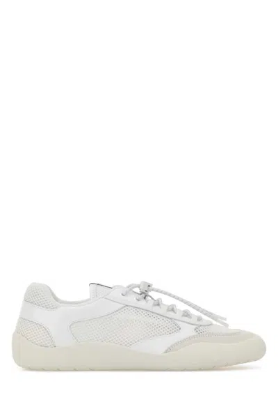 Prada White Laced Sneakers In White