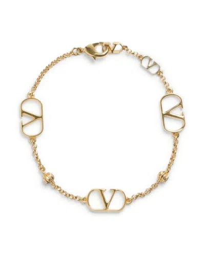 Valentino Garavani Mini Gold-tone Chain With Knurled Sphere And Signature Detail In Gold