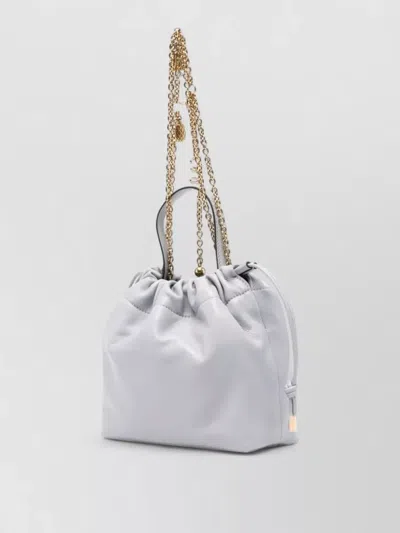 Chloé Icon Shoulder Bag Chain Strap In Gray