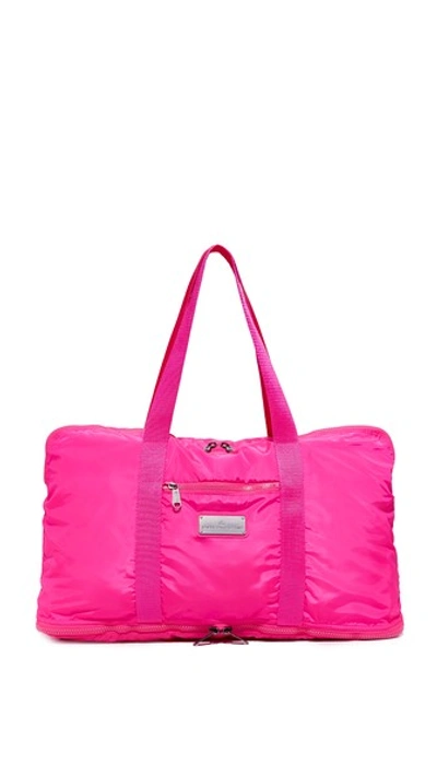 Adidas By Stella Mccartney Nylon Yoga Bag In Shock Pink/ruby Red/gunmetal