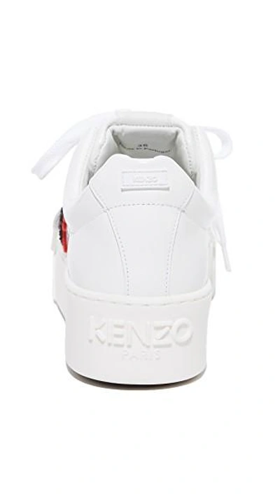 Shop Kenzo Platform Sneakers In White