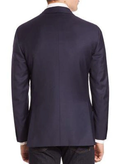 Shop Brioni Colosseo Wool Jacket In Blue