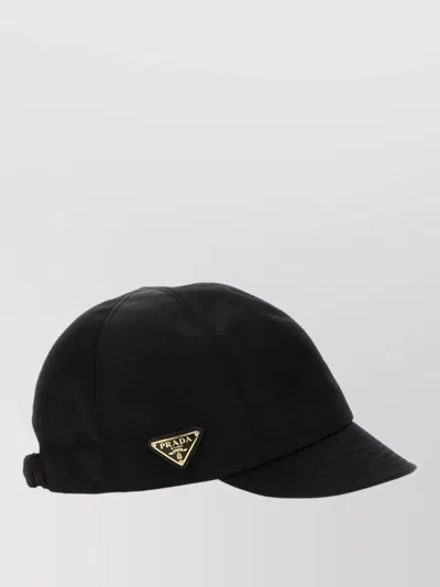 Prada Black Logo Baseball Hat In Black