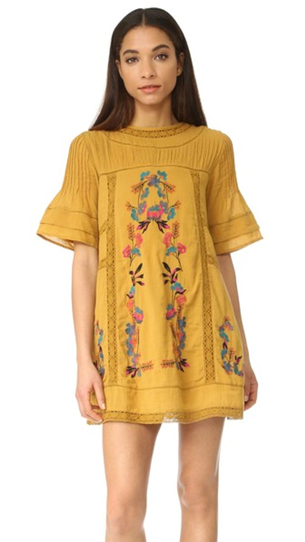 sachin and babi light blue dress Free People Perfectly Victorian Embroidered Mini Dress In Amber Glow