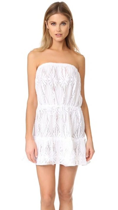 Shop Milly Crochet Becca Cover Up In White