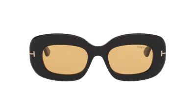 Tom Ford Islay 50mm Small Rectangular Sunglasses In Black