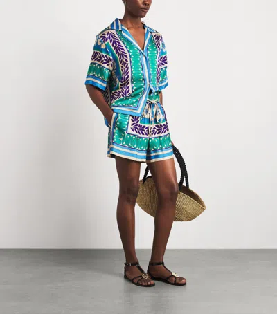 Sandro Graphic-print Short-sleeve Shirt In Multi