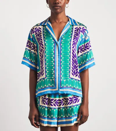 Sandro Graphic-print Short-sleeve Shirt In Multi