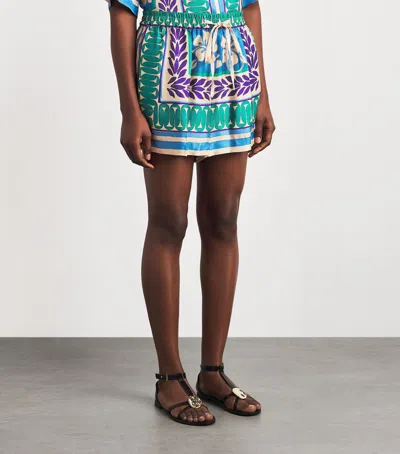 Sandro Paris Floral Drawstring Shorts In Multi