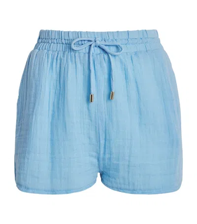Melissa Odabash Cotton Abbie Drawstring Shorts In Multi
