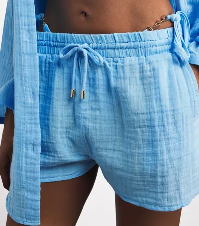 Melissa Odabash Cotton Abbie Drawstring Shorts In Multi