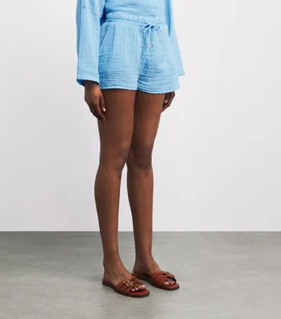 Melissa Odabash Cotton Abbie Drawstring Shorts In Multi