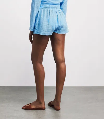 Melissa Odabash Cotton Abbie Drawstring Shorts In Multi