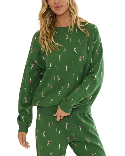Beach Riot Devyn Oversized Crew-neck Sweatshirt In Green