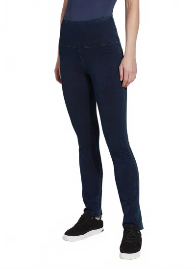 Lyssé Medium Control Flattering Cotton Leggings In Blue