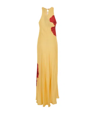 Farm Rio Poppy Flowers Maxi Dress Poppy Flowers Light Yellow In Neutral
