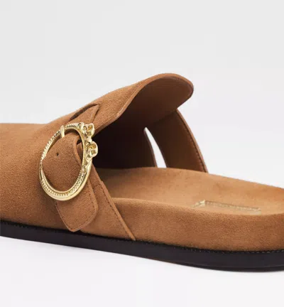 Dior Medallion Mules In Brown