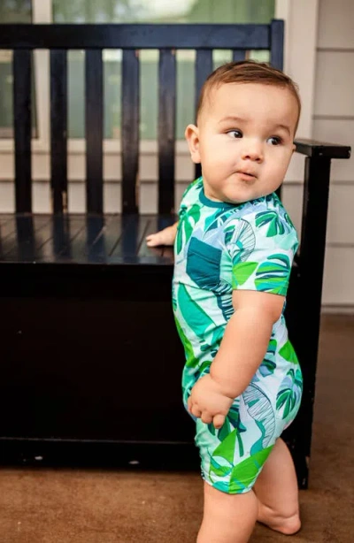 Coco Moon Backyard Oasis Short Romper In Green
