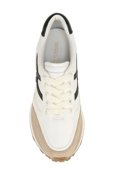Veronica Beard Valentina Mixed Leather Retro Sneakers In Multi