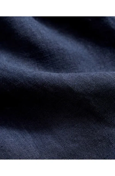 Billy Reid Tuscumbia Standard Fit Short Sleeve Linen Button-down Shirt In Blue