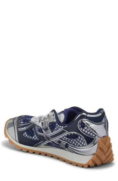 Bottega Veneta Technical Fishnet Orbit Sneaker In Blue