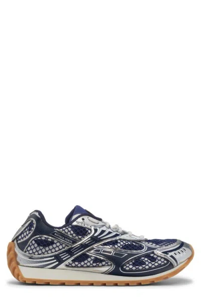 Bottega Veneta Technical Fishnet Orbit Sneaker In Blue