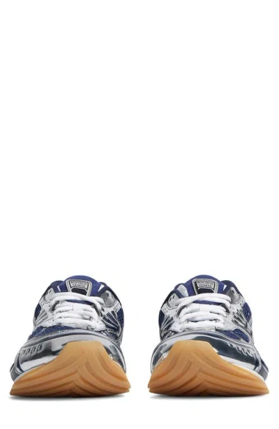 Bottega Veneta Technical Fishnet Orbit Sneaker In Blue