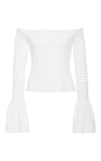 Alexis Gryffin Off-the-shoulder Bell Sleeve Top In White | ModeSens