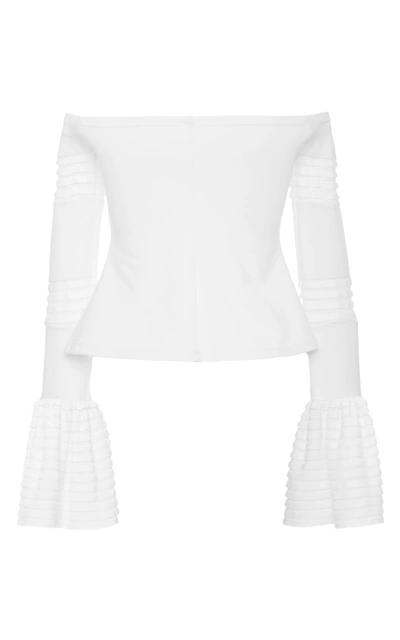 Alexis Gryffin Off-the-shoulder Bell Sleeve Top In White | ModeSens