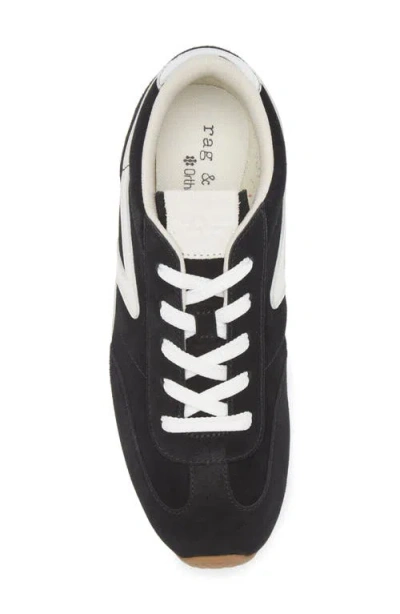 Rag & Bone Ultra Slim Retro Runner Sneakers In Black
