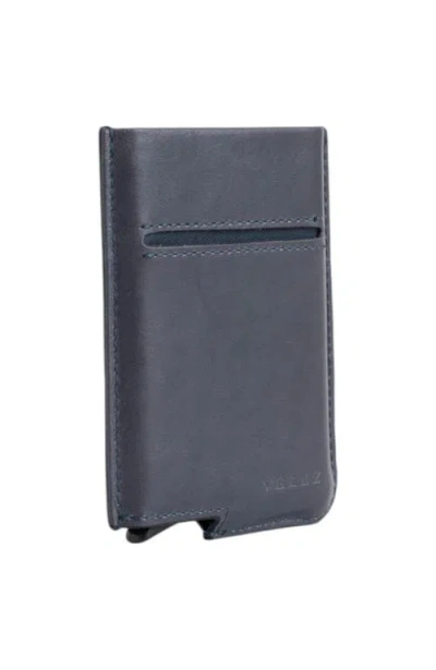 Velez Leather Mini Wallet Document Holder In Gray