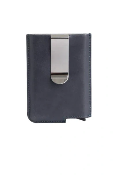 Velez Leather Mini Wallet Document Holder In Gray