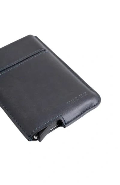 Velez Leather Mini Wallet Document Holder In Gray