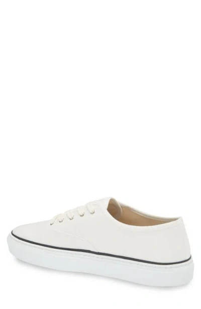Jacquemus Round Toe Canvas Sneakers With Embroidered Logos In White